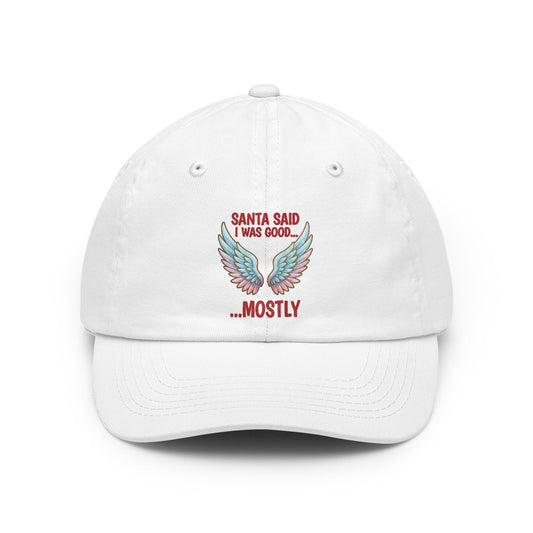 Color: White | Santa Said I Was Good Dad Hat