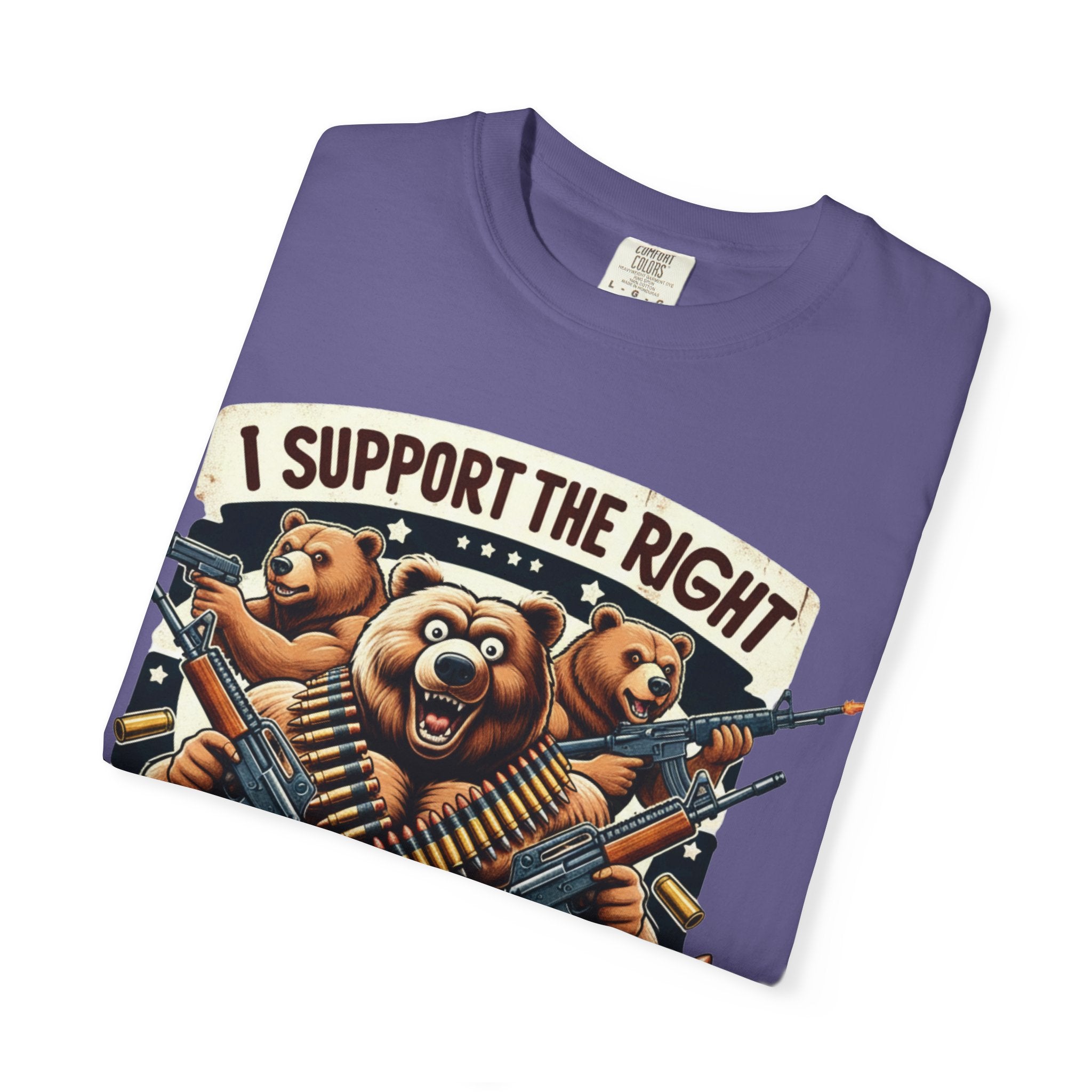 "The Right to Arm Bears (Tactical Trio)" Unisex Garment-Dyed T-shirt