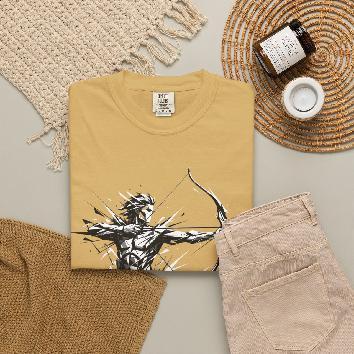 "Sagittarius The Archer Centaur" Unisex Garment-Dyed Tee
