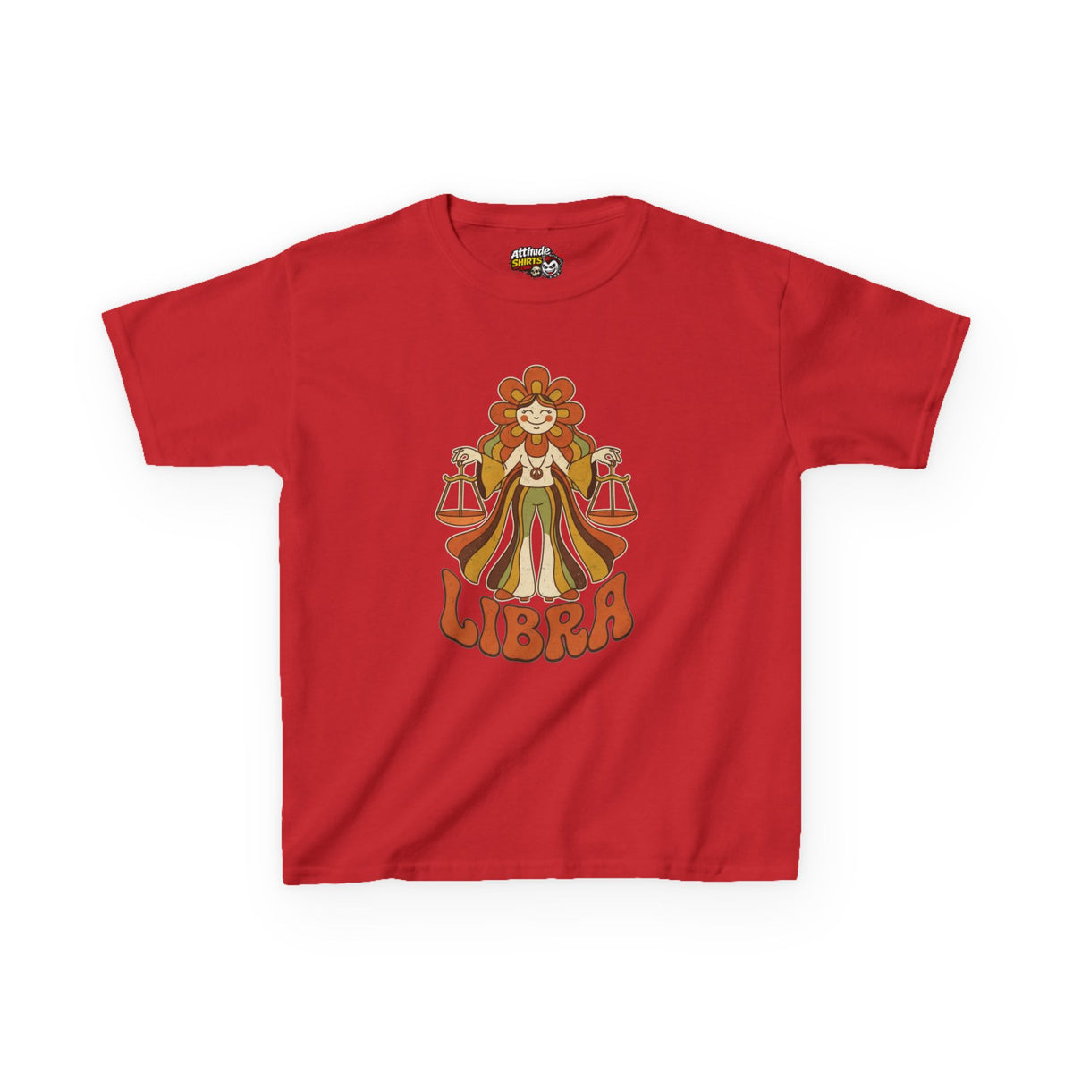 "Retro Mascot Groovy Libra" Kids Tee