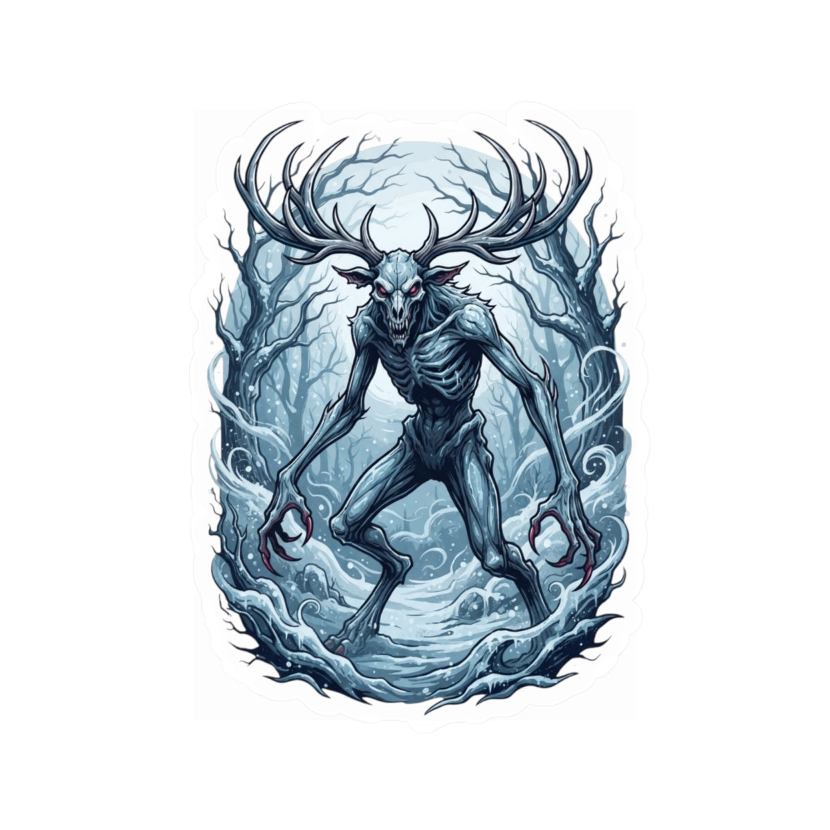 "Wendigo (Algonquian Folklore)" Sticker — Main
