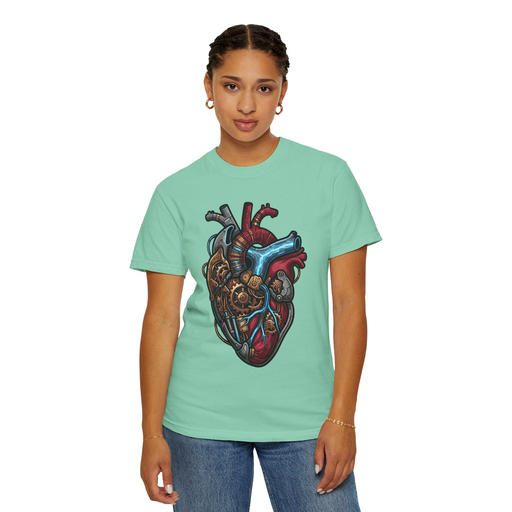 "Mechanical Heart" Unisex Garment-Dyed Tee