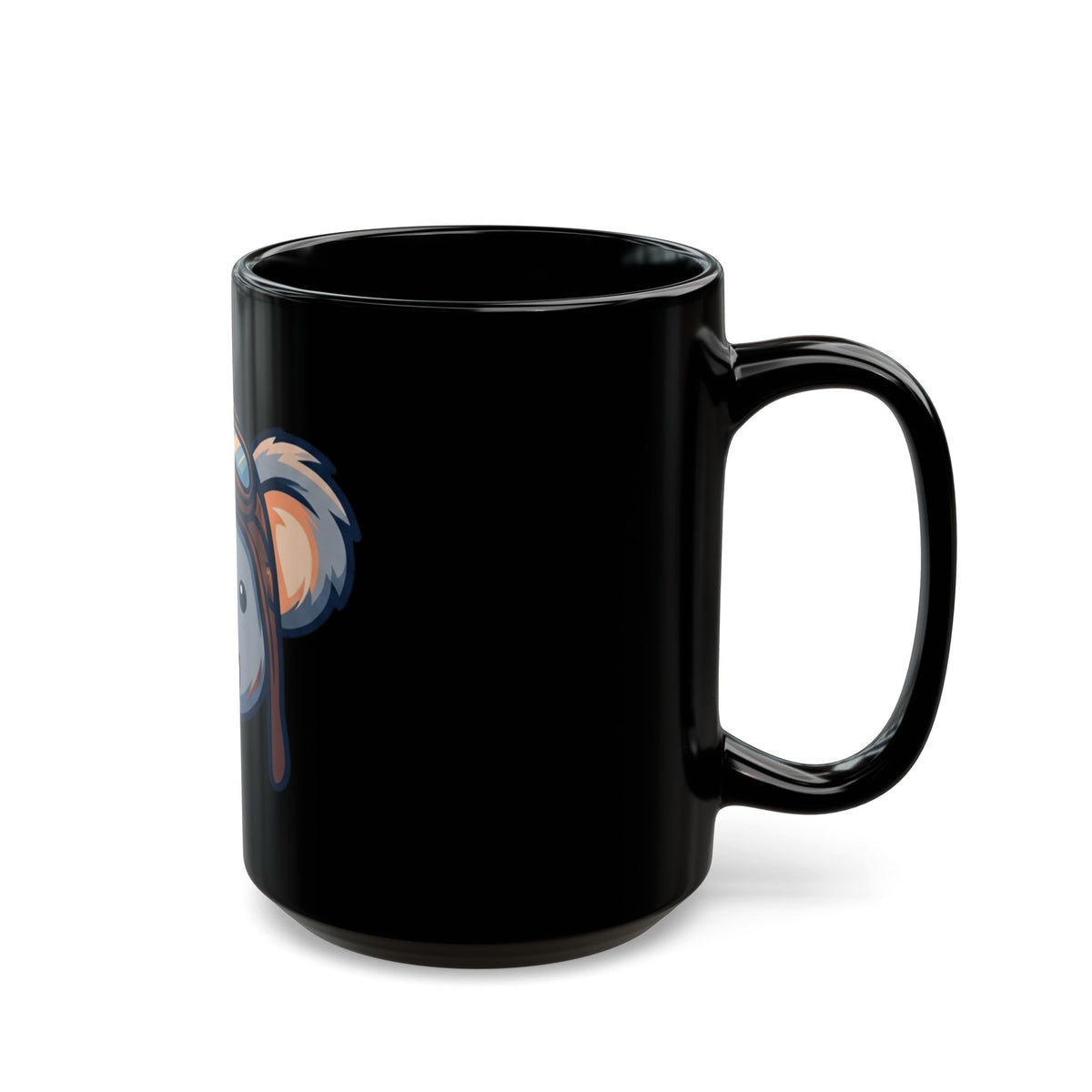 "Koala Credible" Black Ceramic Mug — Graphic