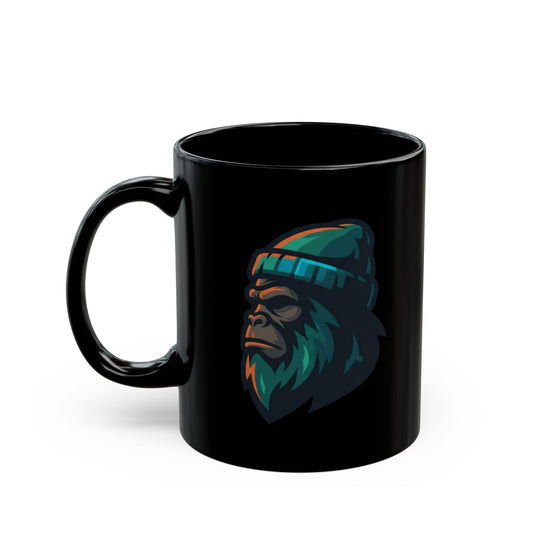"Bigfoot-Sasquatch (North America)" Black Ceramic Mug — Graphic
