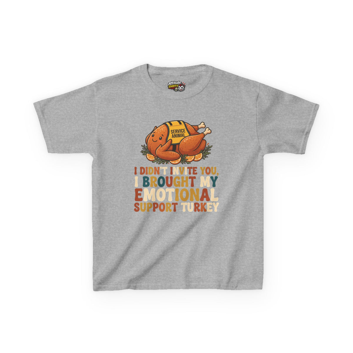 "Emotional Support Turkey" Kids Tee