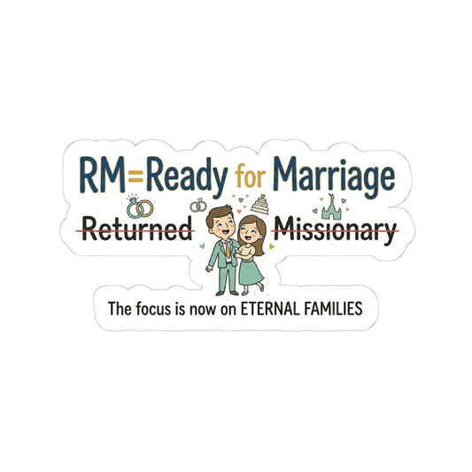 RM: Ready for Marriage (Probably Not) | Kiss-Cut Sticker — AttitudeShirts
