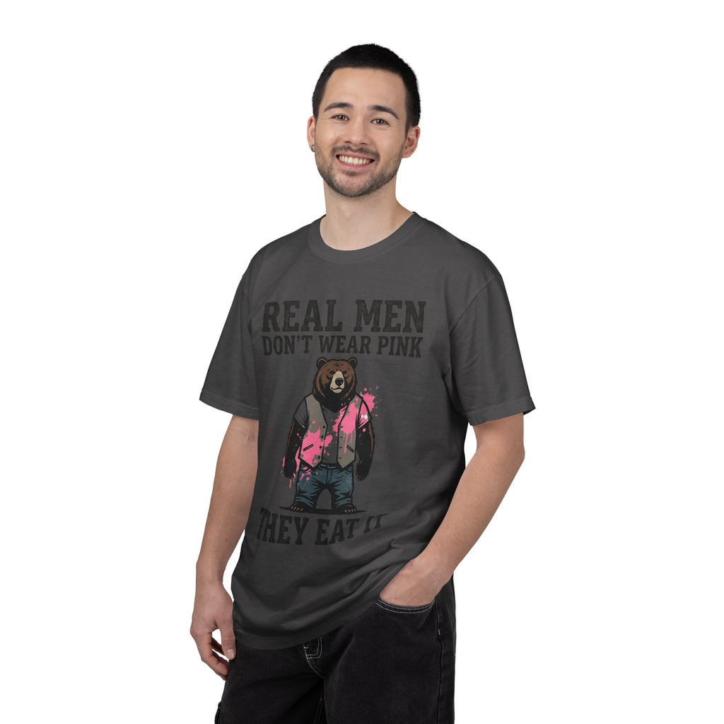 "Real Men Eat Pink" Unisex Garment-Dyed Tee