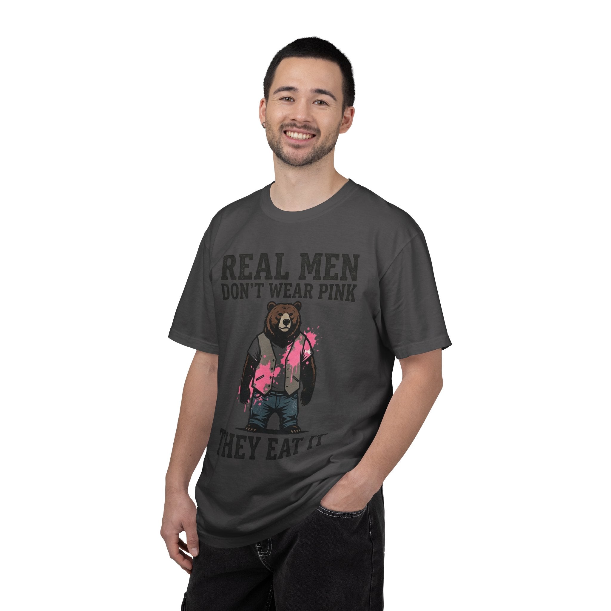 "Real Men Eat Pink" Unisex Garment-Dyed Tee