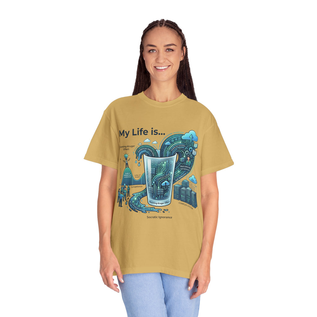 "Dunning Kruger" Unisex Garment-Dyed T-shirt