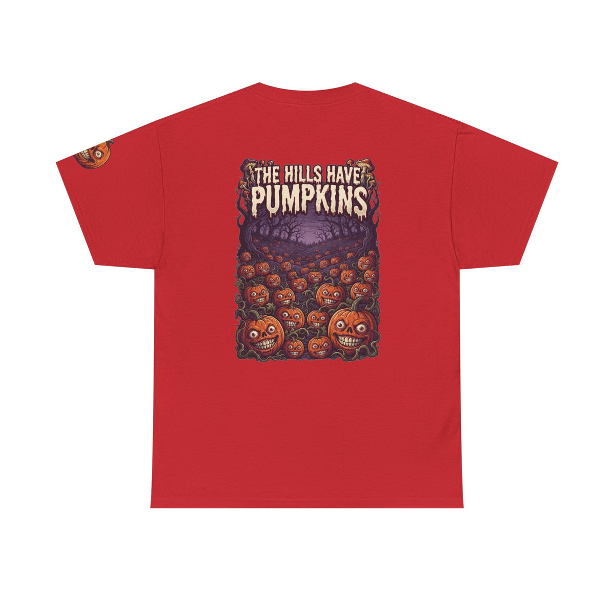 Color: Red | The Hills Have Pumpkins Premium Graphic Tee