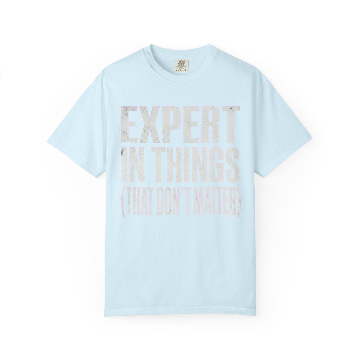 Color: Chambray | Expert In Things Unisex Garment-Dyed Tee