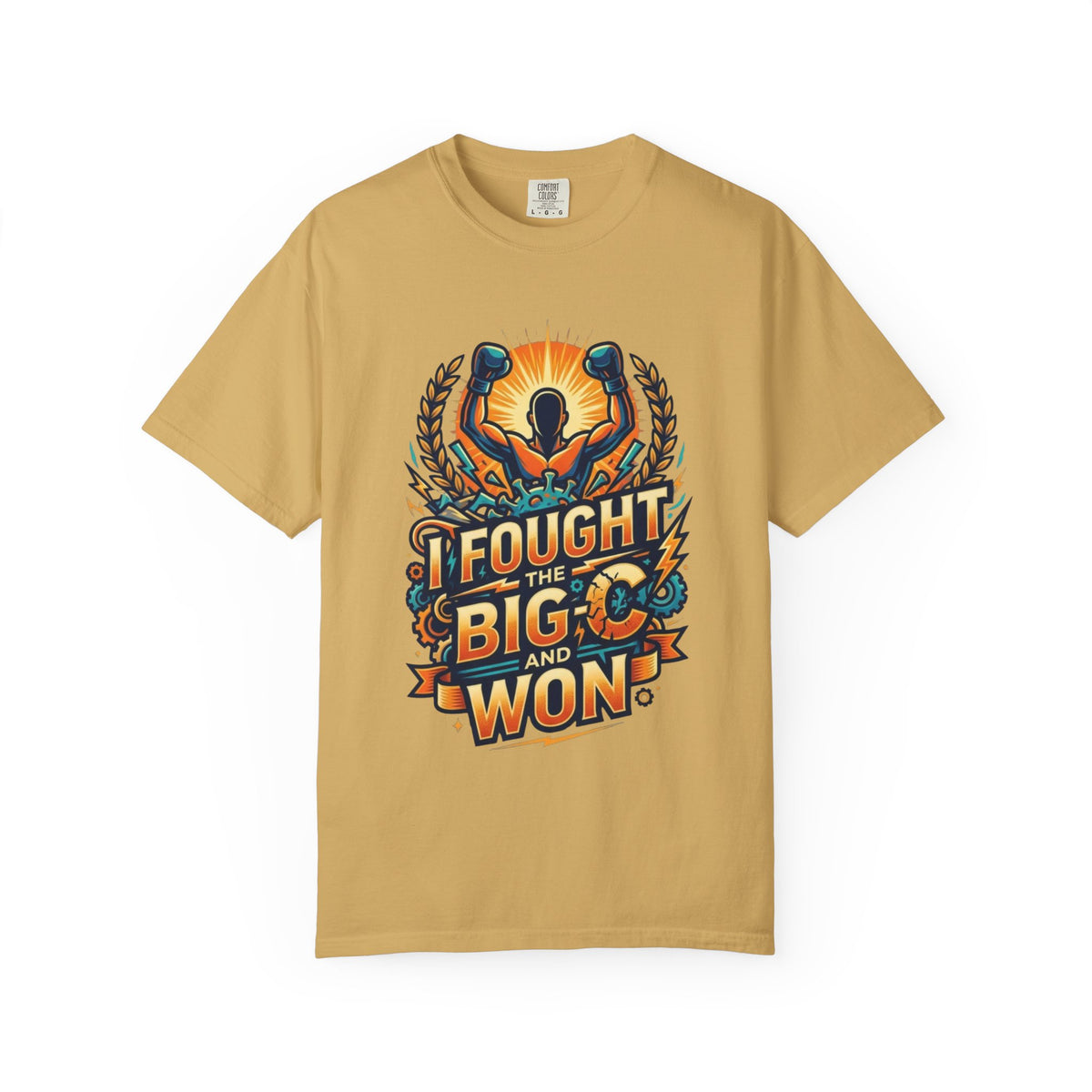 "I Fought The Big C and Won" Unisex Garment-Dyed Tee