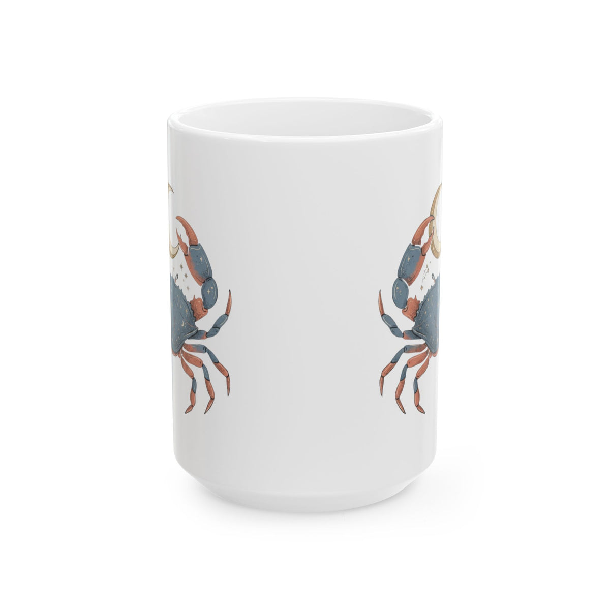 "Cancer The Moon Child Crab" White Ceramic Mug
