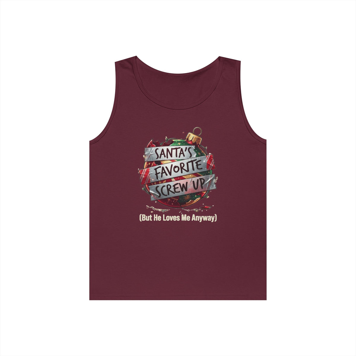 Color: Maroon | Santa's Favorite Screw Up Tank Top