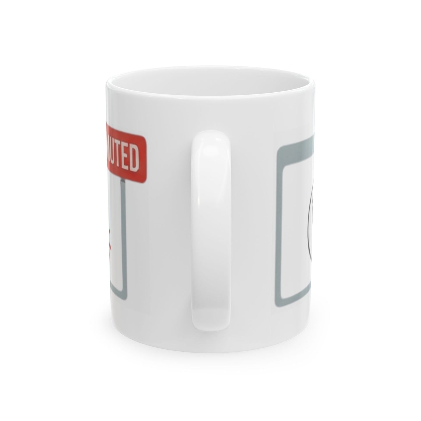 "I Found The Mute" White Ceramic Mug — Graphic