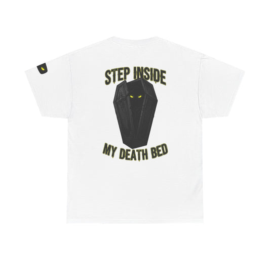 Color: White | Step Inside My Death Bed Premium Graphic Tee