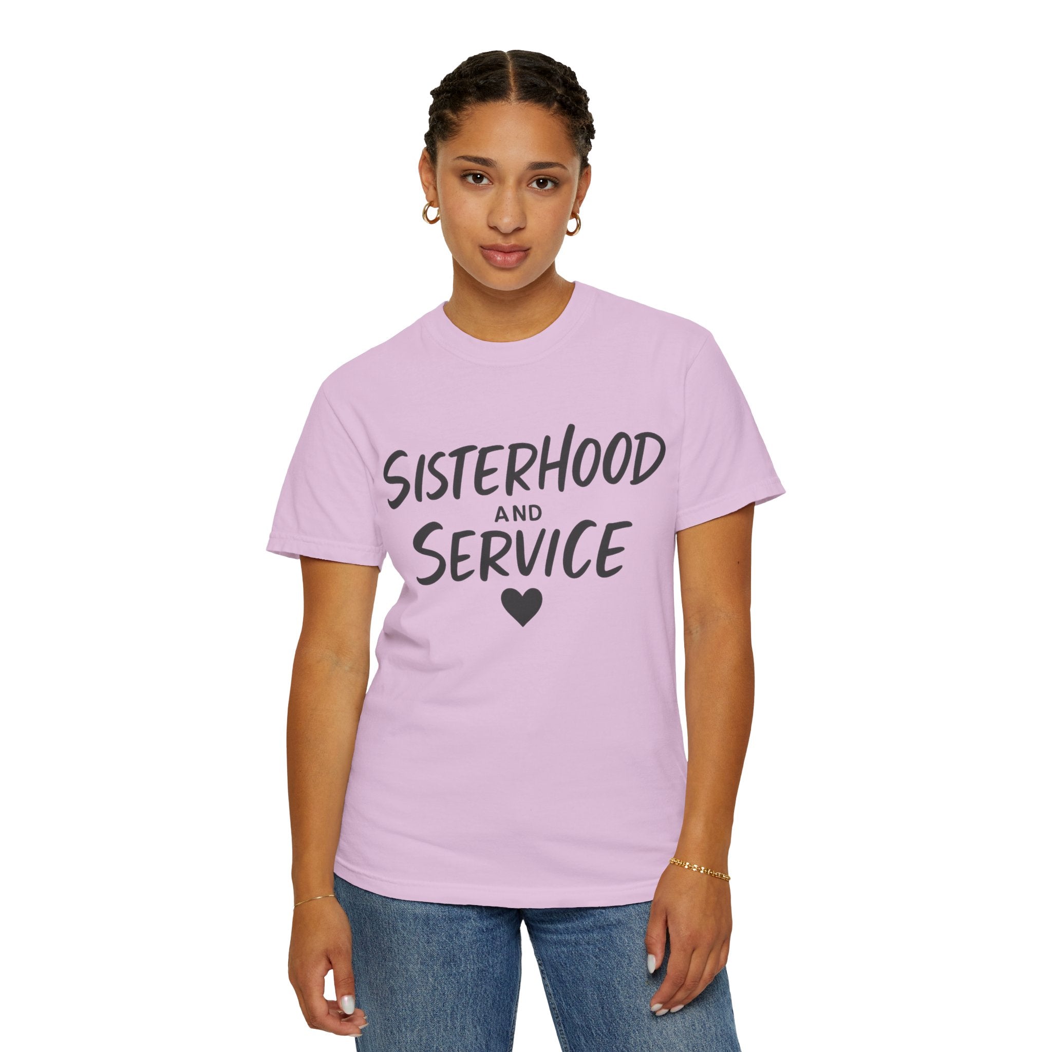 "Sisterhood and Service-2" Unisex Garment-Dyed T-shirt