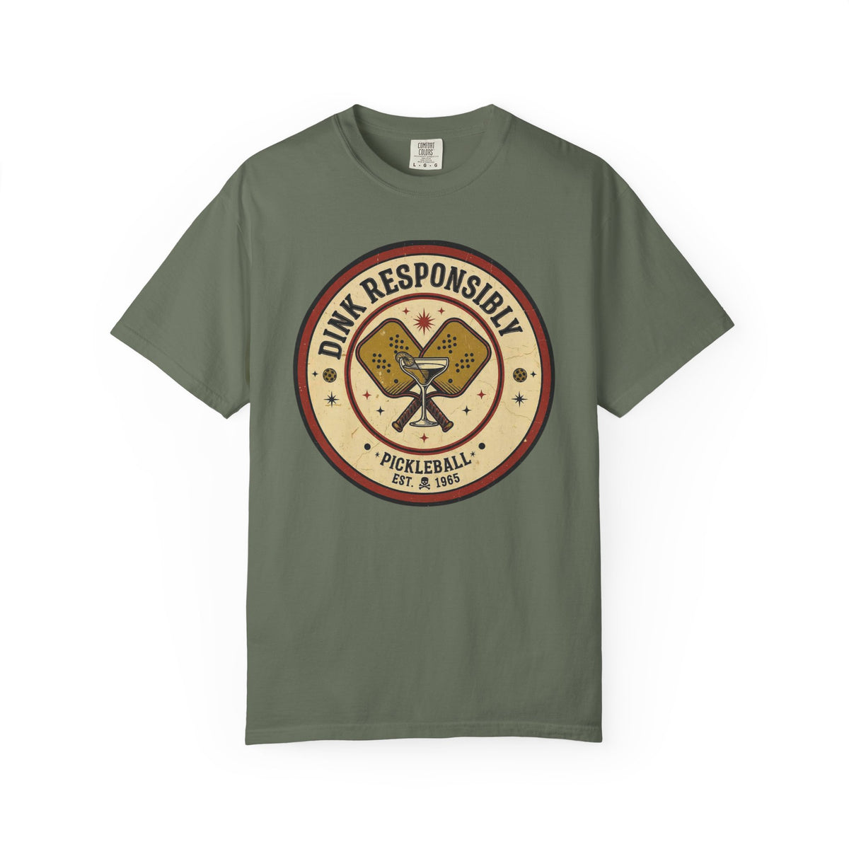 Color: Moss | Dink Responsibly 3 Unisex Garment-Dyed T-shirt
