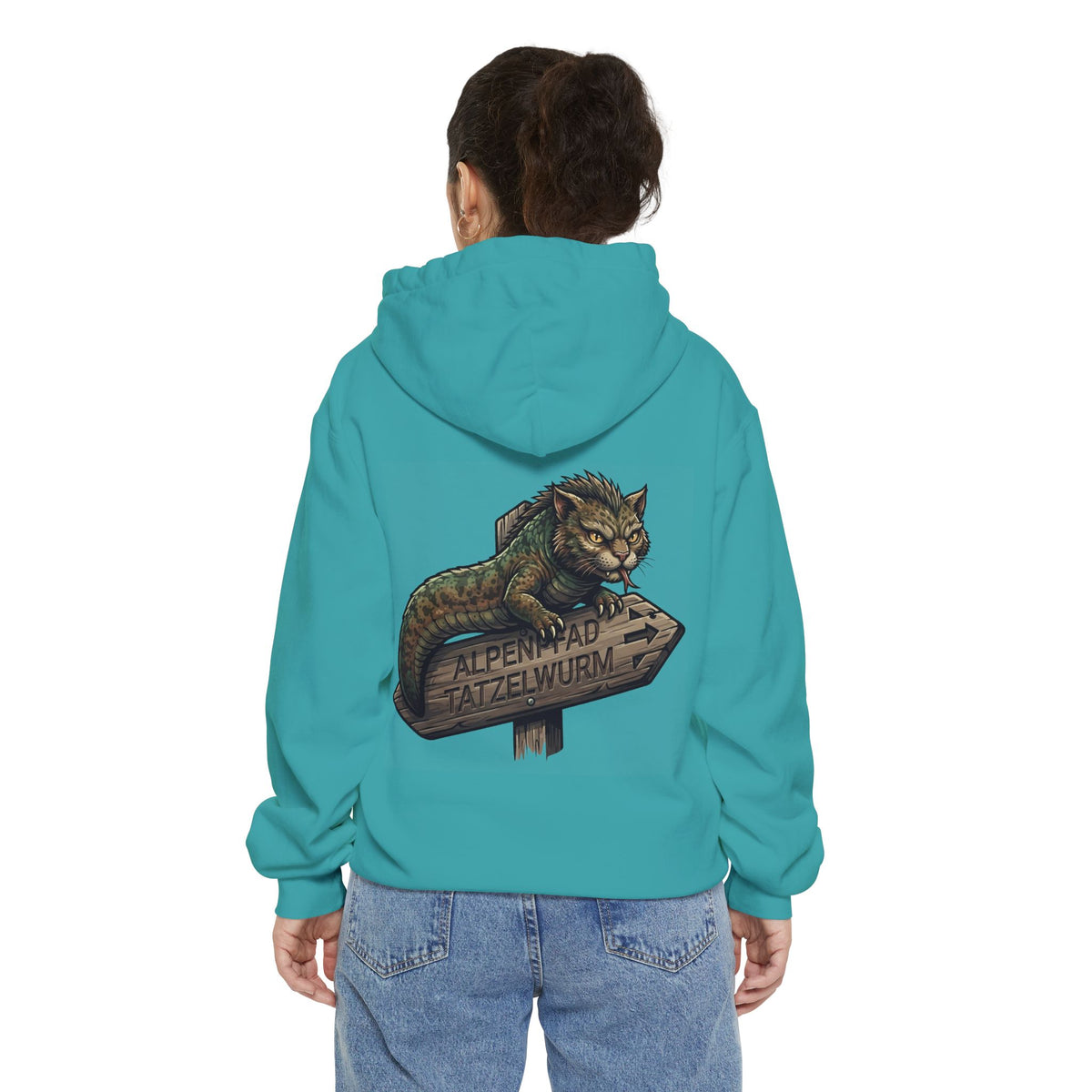 Color: Seafoam | Tatzelwurm (Alpine Europe) Garment-Dyed Hoodie
