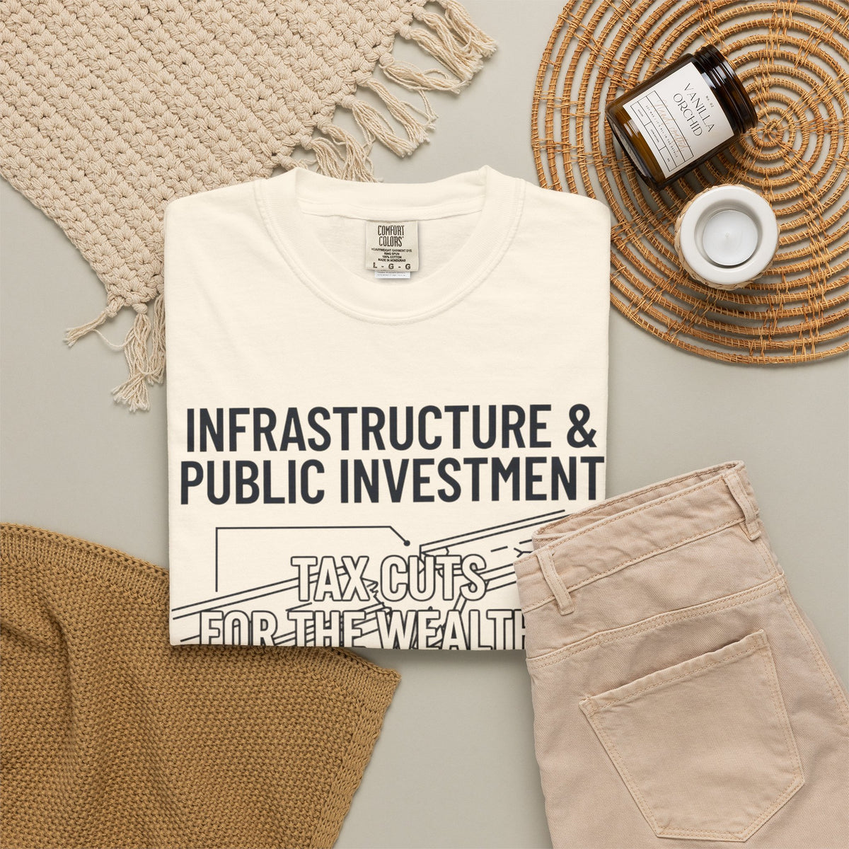 "Protest Series - Fix The Roads" Unisex Garment-Dyed Tee