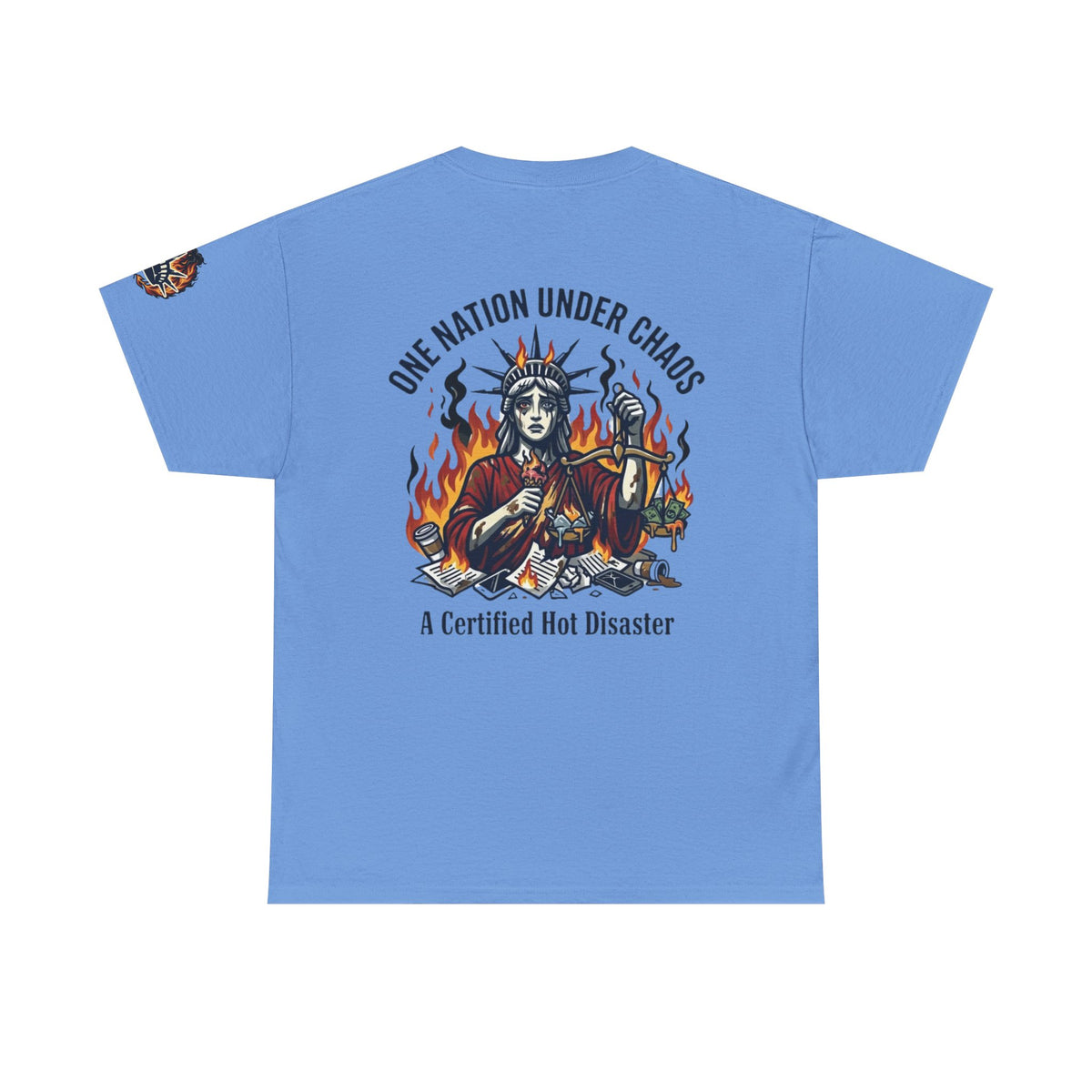 Color: Carolina Blue | One Nation Under Chaos Premium Graphic Tee
