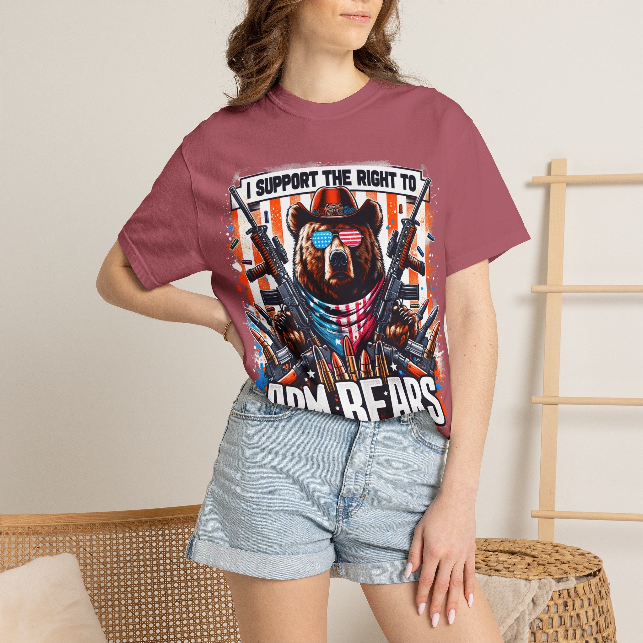 "The Right to Arm Bears" Unisex Garment-Dyed T-shirt