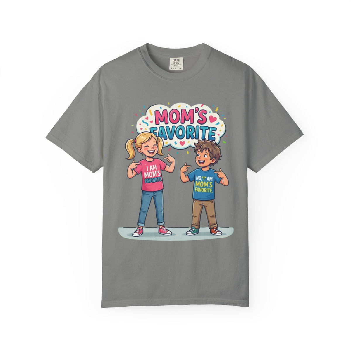 Color: Granite | Mom's Favorite Unisex Garment-Dyed Tee