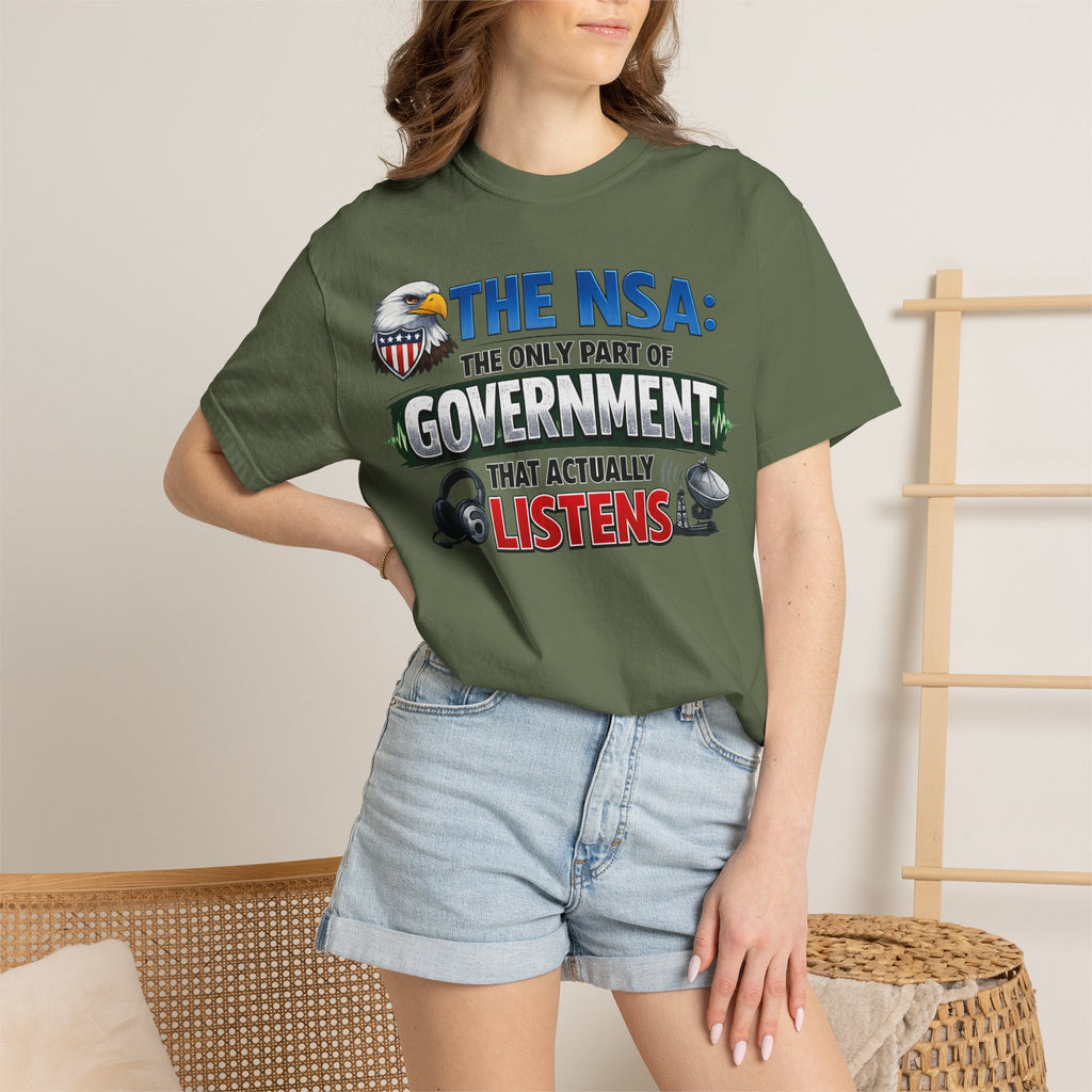 "Finally, Someone Who Cares (Sort Of)" Unisex Garment-Dyed T-shirt