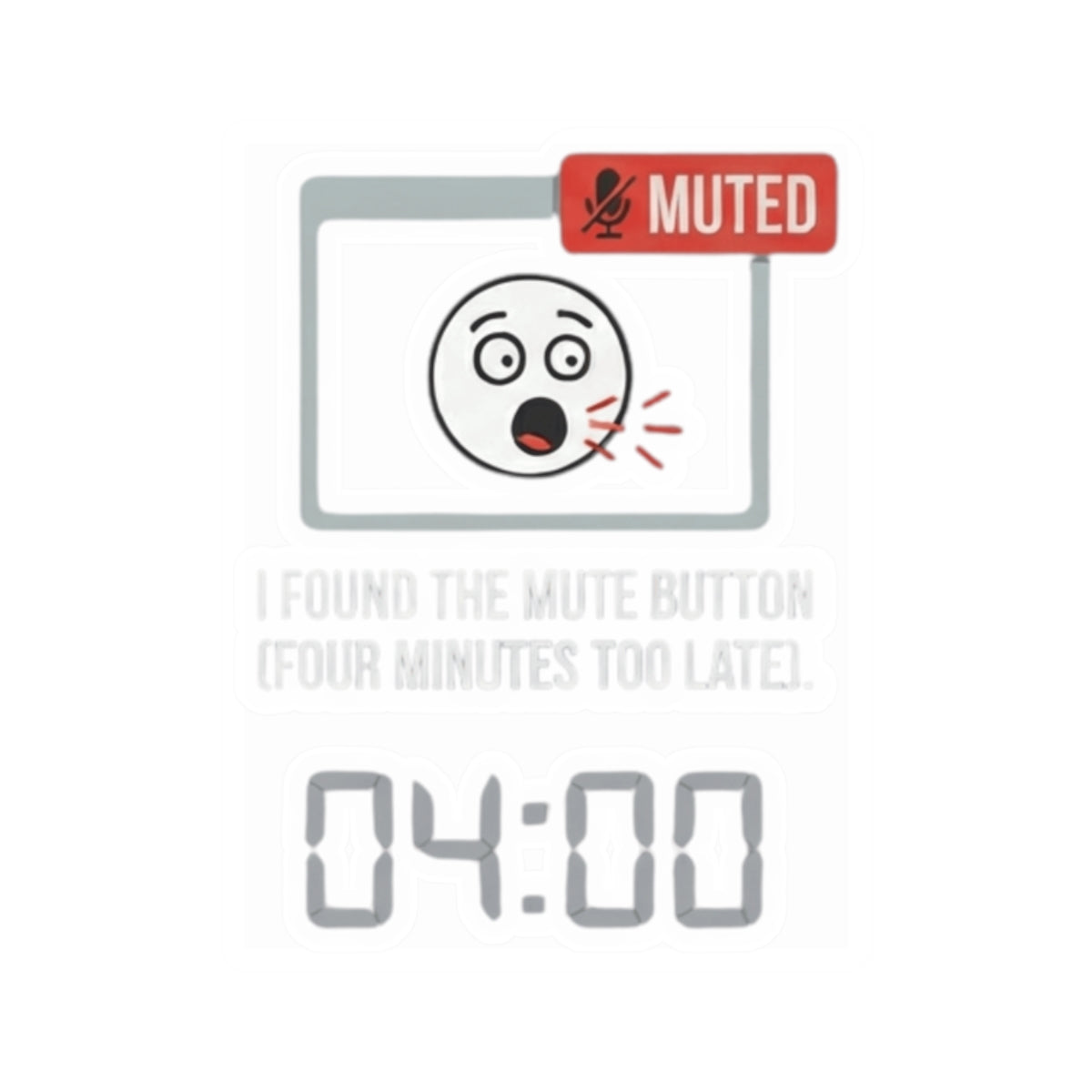 "I Found The Mute" Sticker — Main