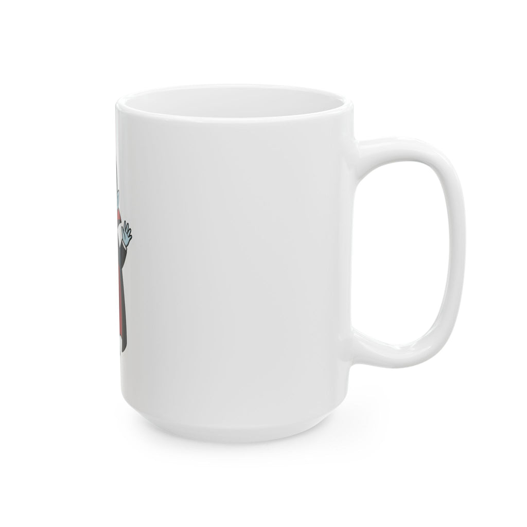 "Dracula" White Ceramic Mug