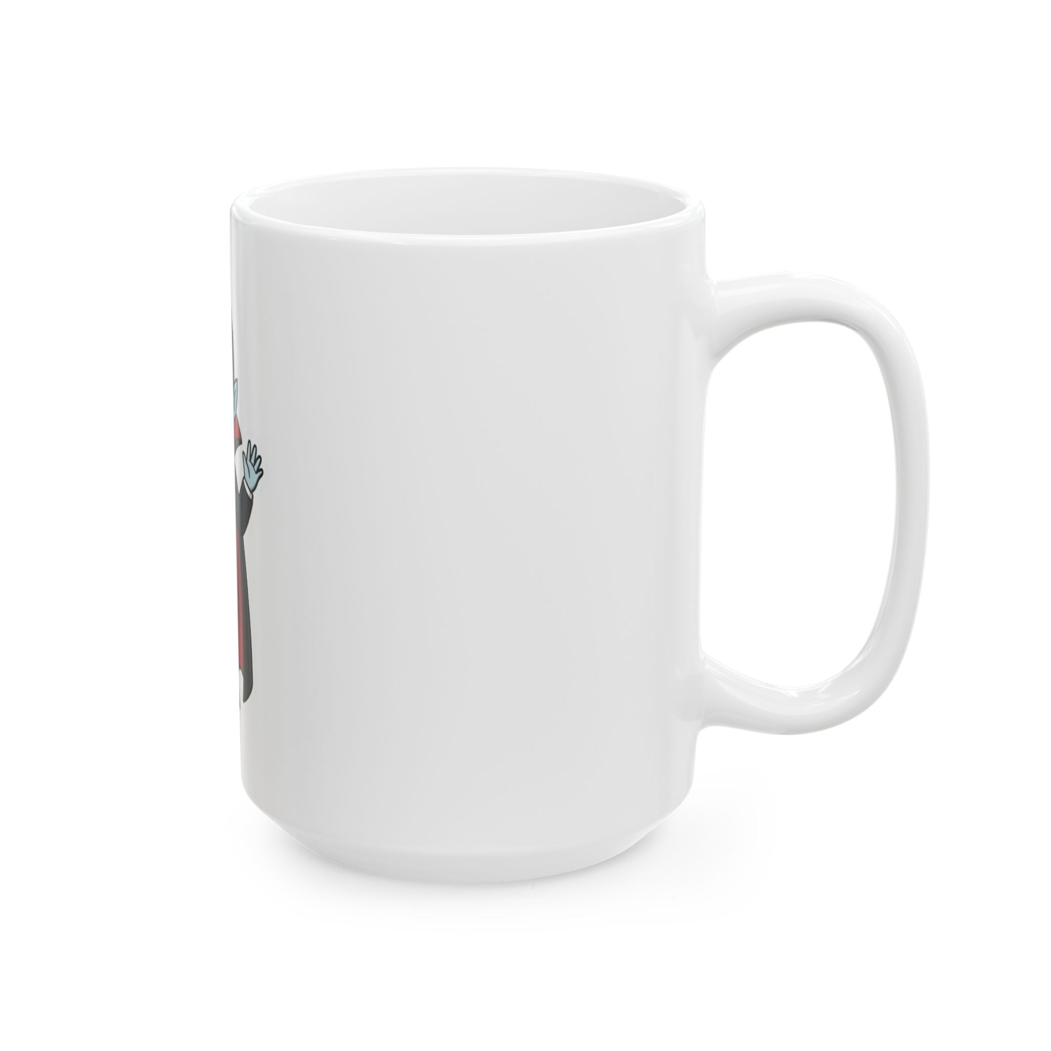 "Dracula" White Ceramic Mug