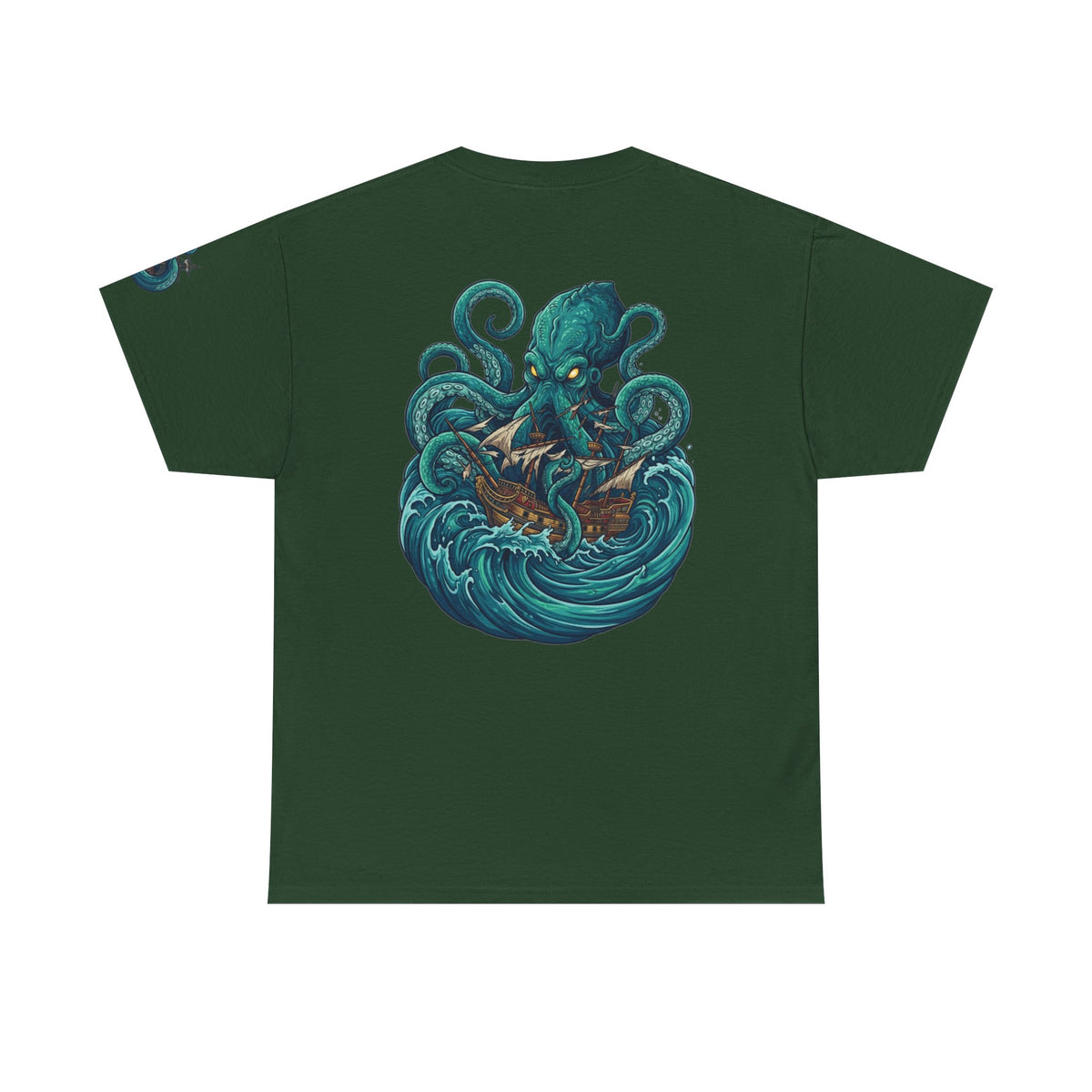 Color: Forest Green | The Kraken (Norse-Global Maritime) Premium Graphic Tee