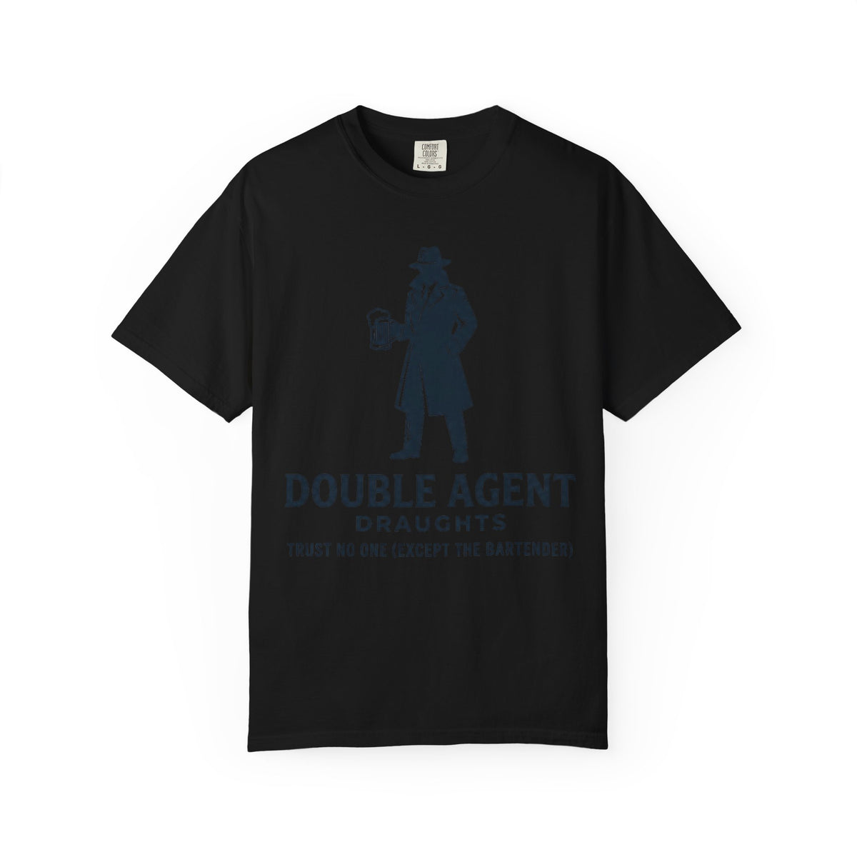 Color: Black | Double Agent Draughts Unisex Garment-Dyed Tee