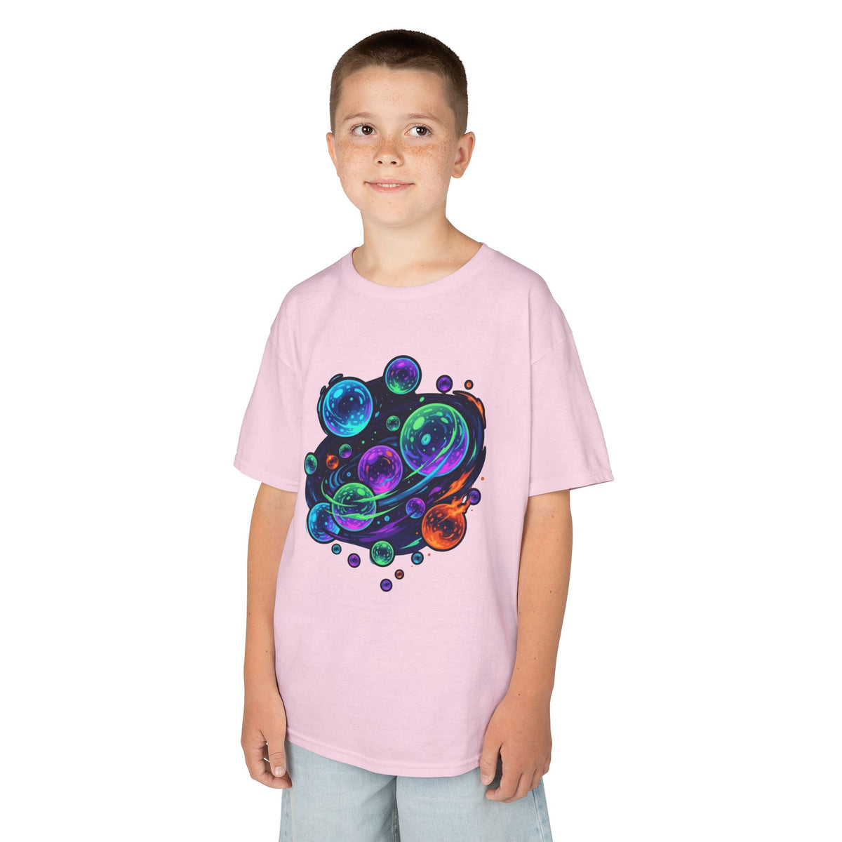 Color: Light Pink | MinMin Lights (Australian Folklore) Kids Tee