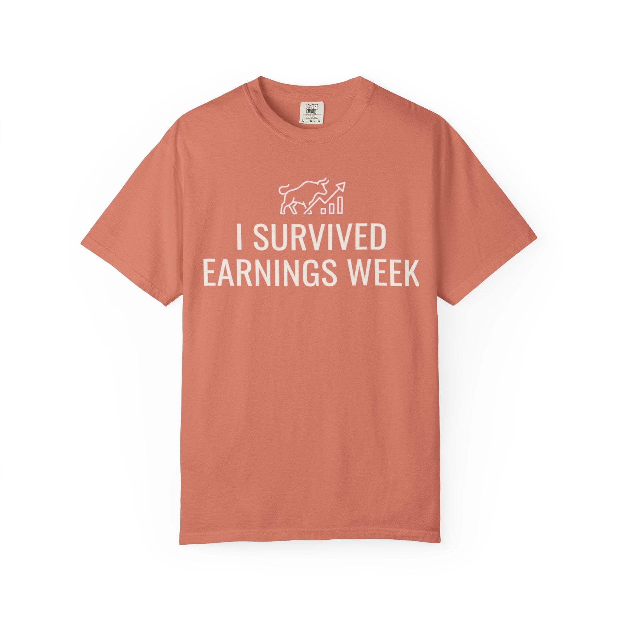 "I Survied Earnings Week" Unisex Garment-Dyed Tee