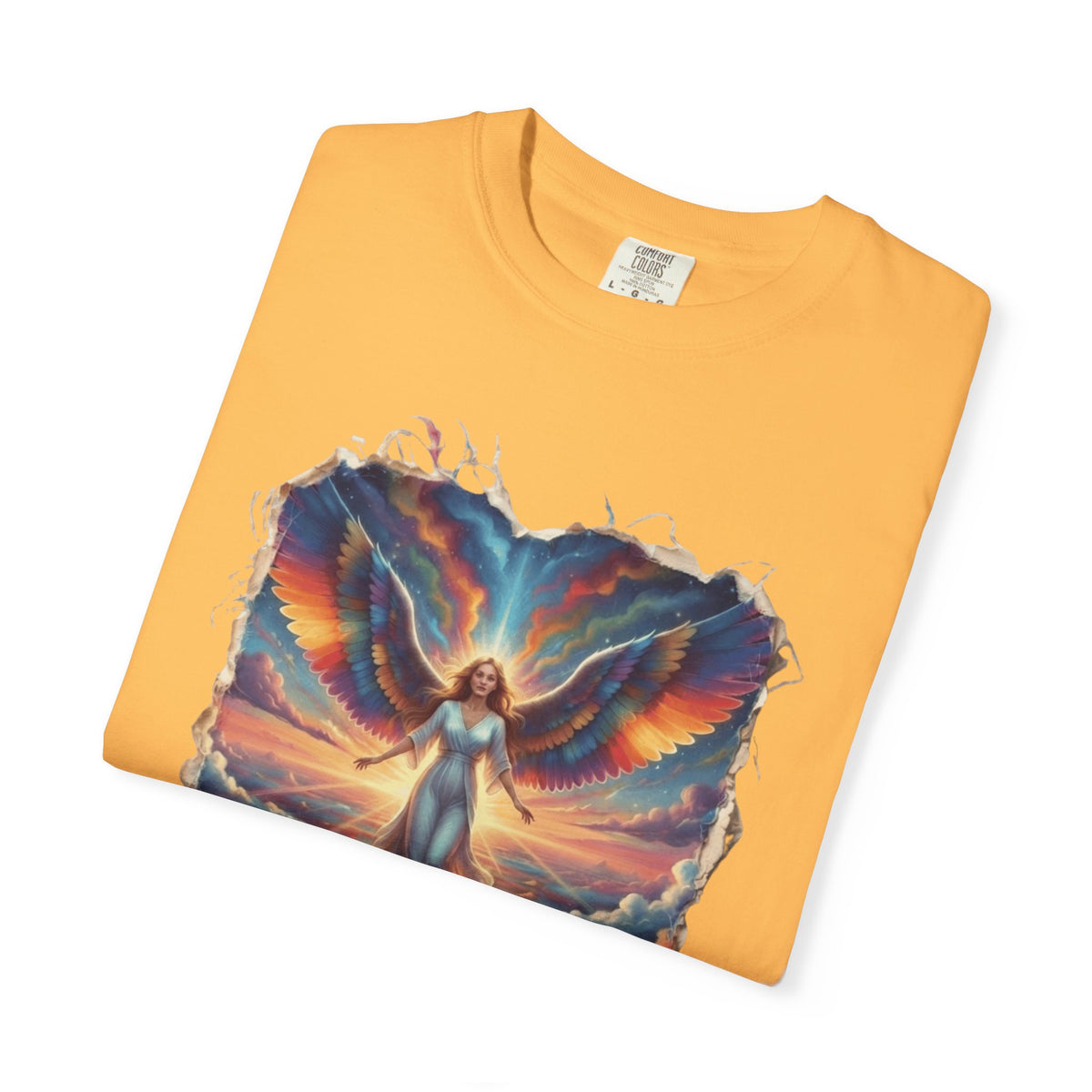 "Rainbow Angel" Unisex Garment-Dyed Tee
