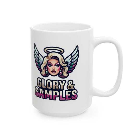 "Glory to God Samples In The Stable" White Ceramic Mug — Graphic