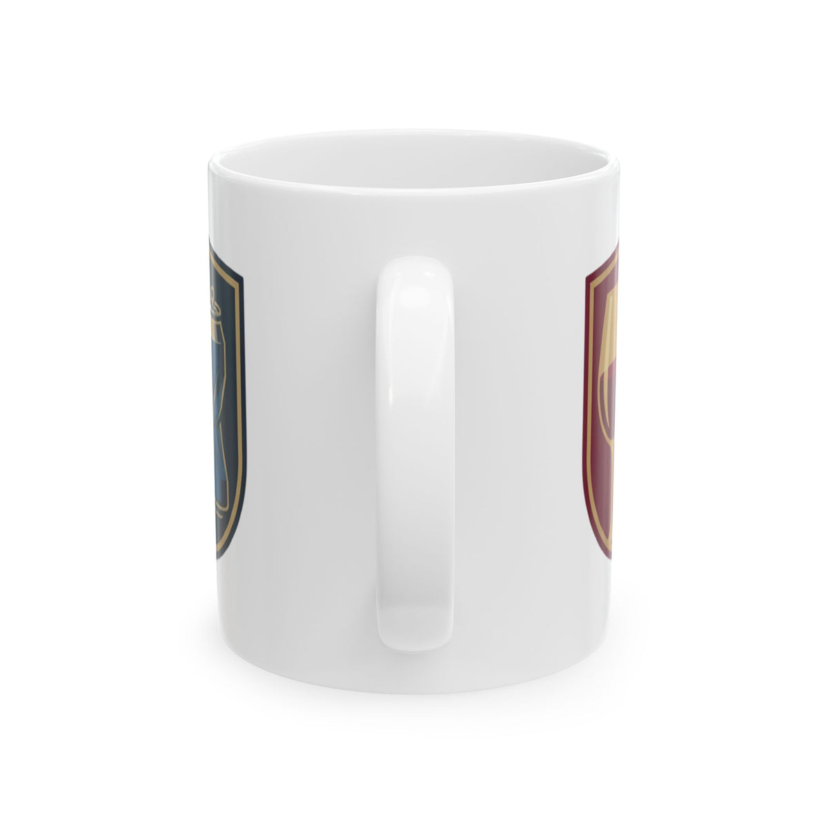 "Uptown-Downtown" White Ceramic Mug — Graphic
