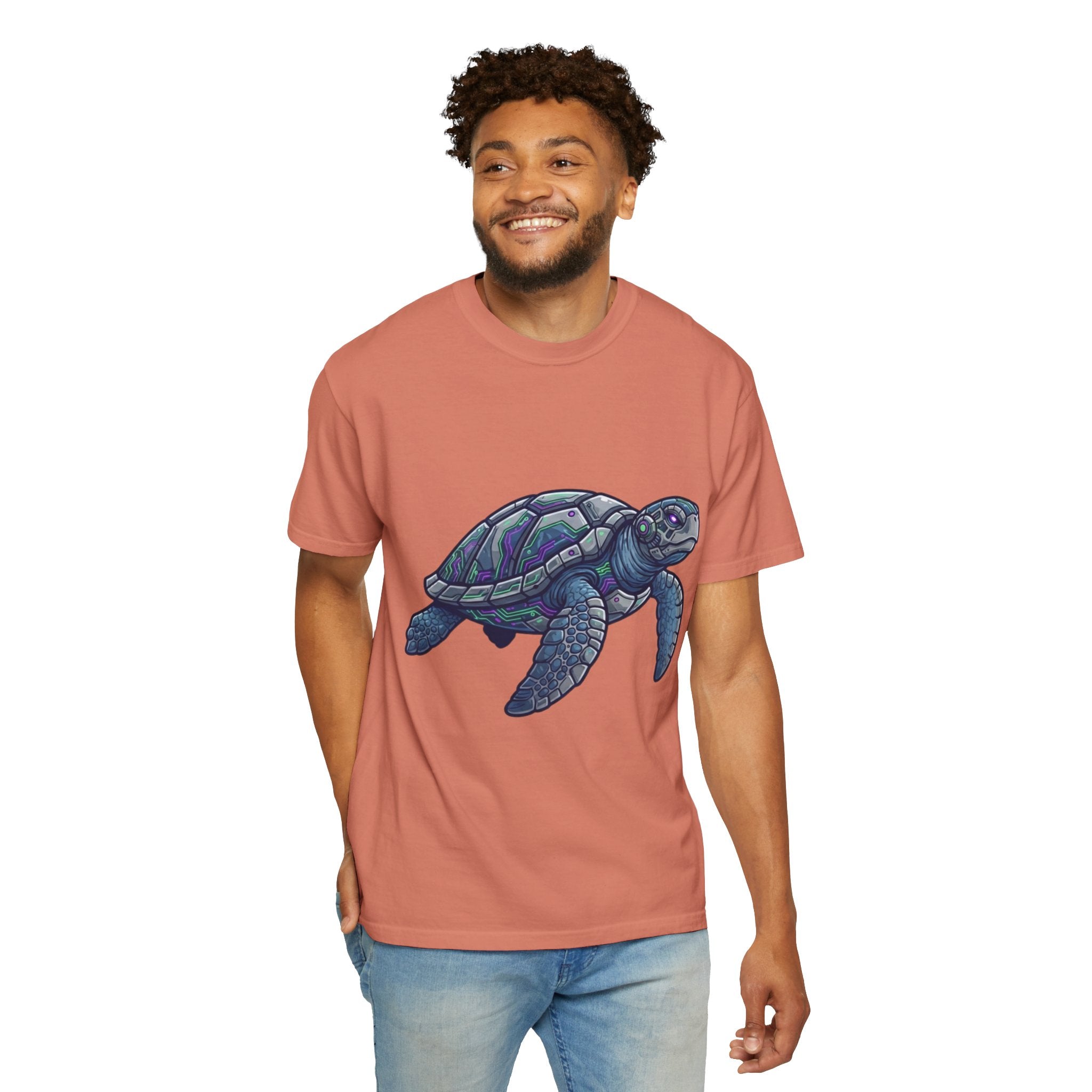 "Cyber Turtle" Unisex Garment-Dyed Tee
