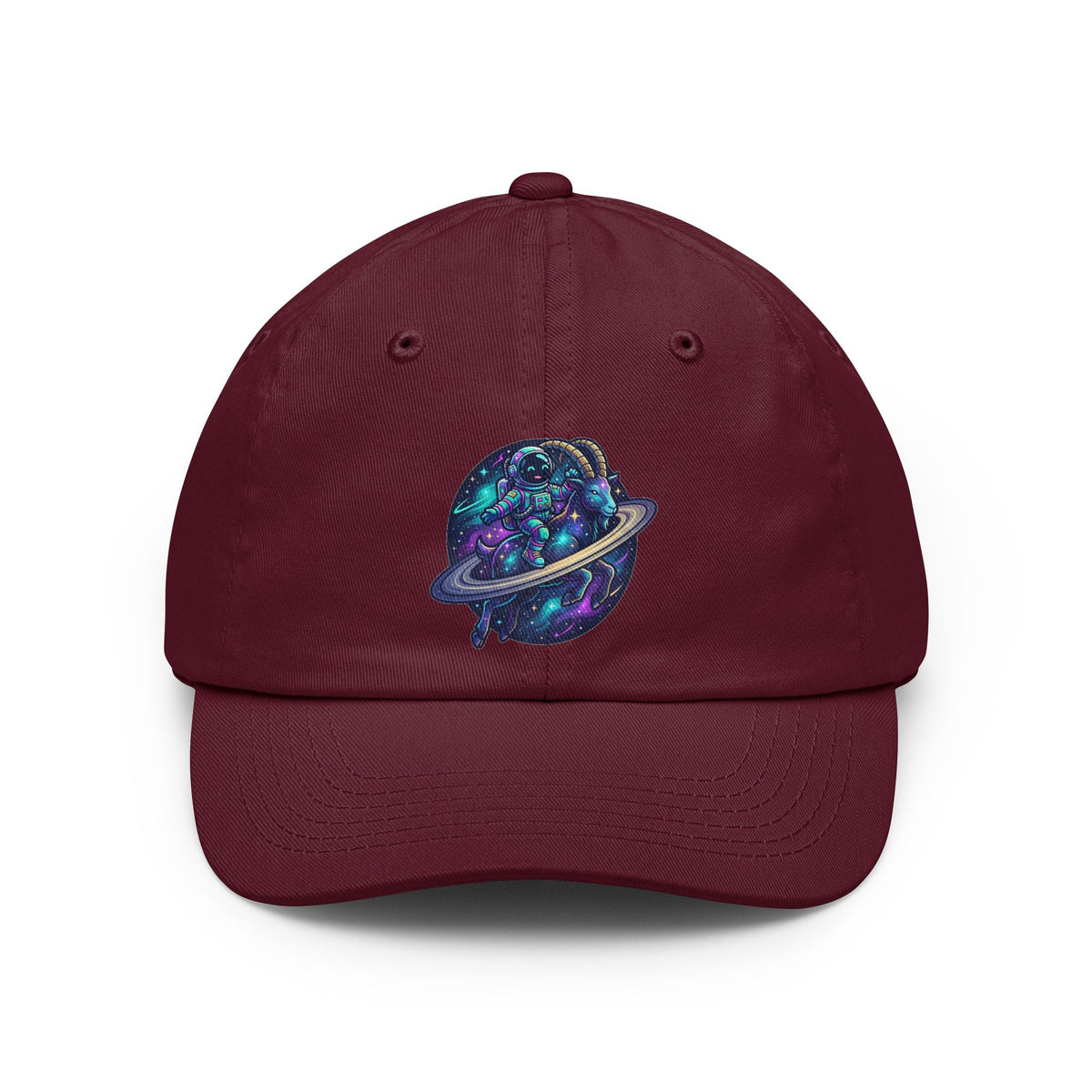 Color: Maroon | Space Explorer Capricorn Dad Hat