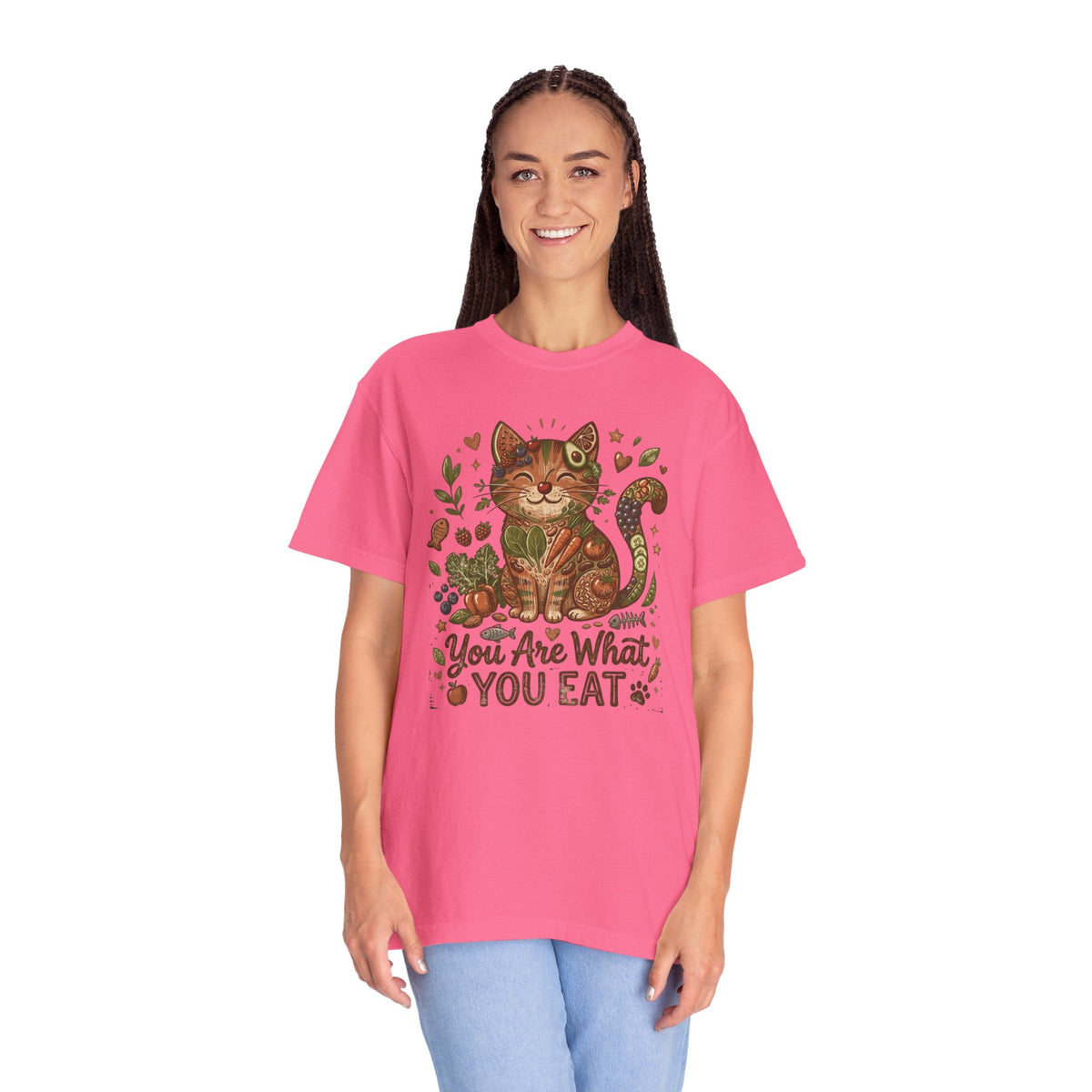 Color: Crunchberry | You Are What You Eat - Cat 3 Unisex Garment-Dyed T-shirt