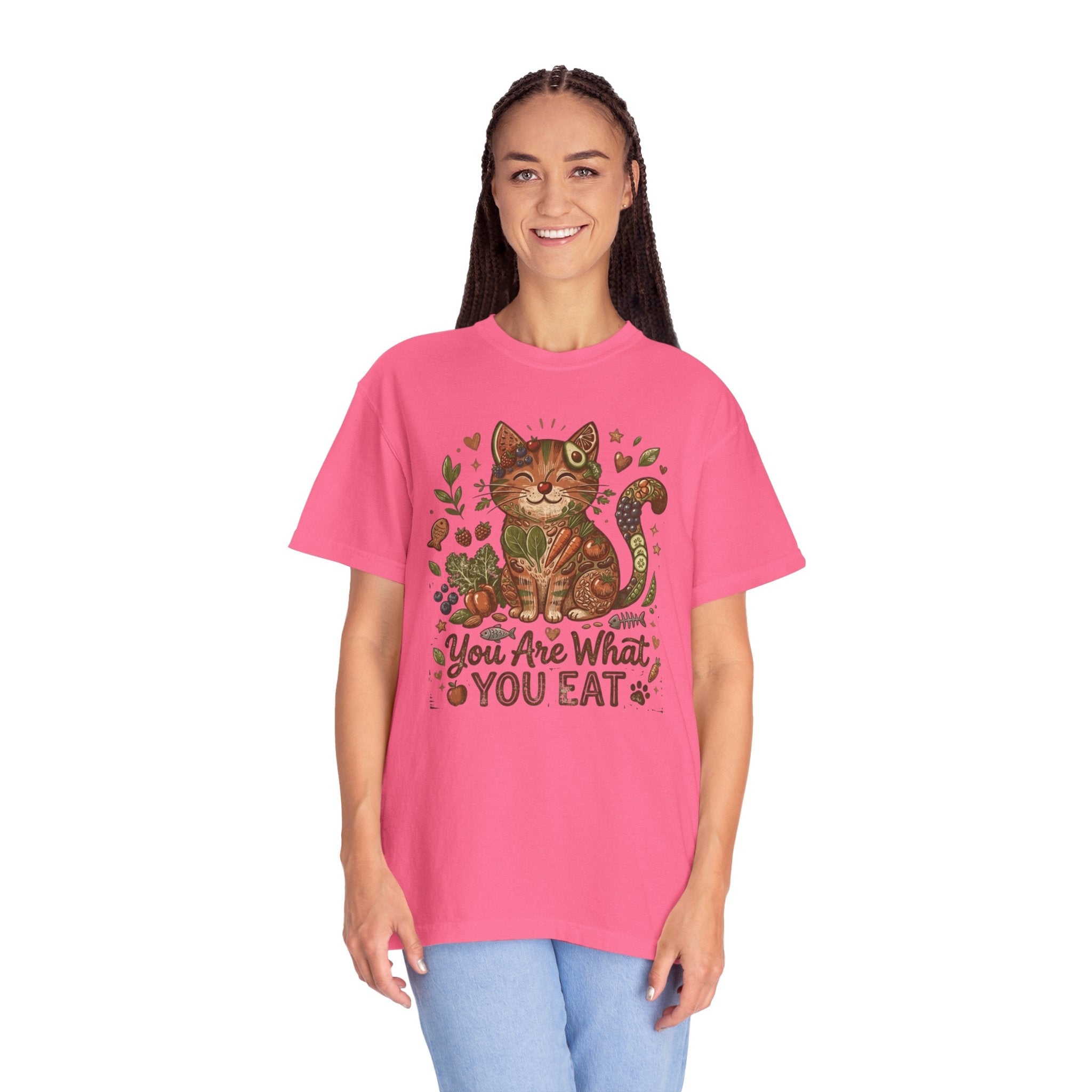 "You Are What You Eat - Cat 3" Unisex Garment-Dyed T-shirt