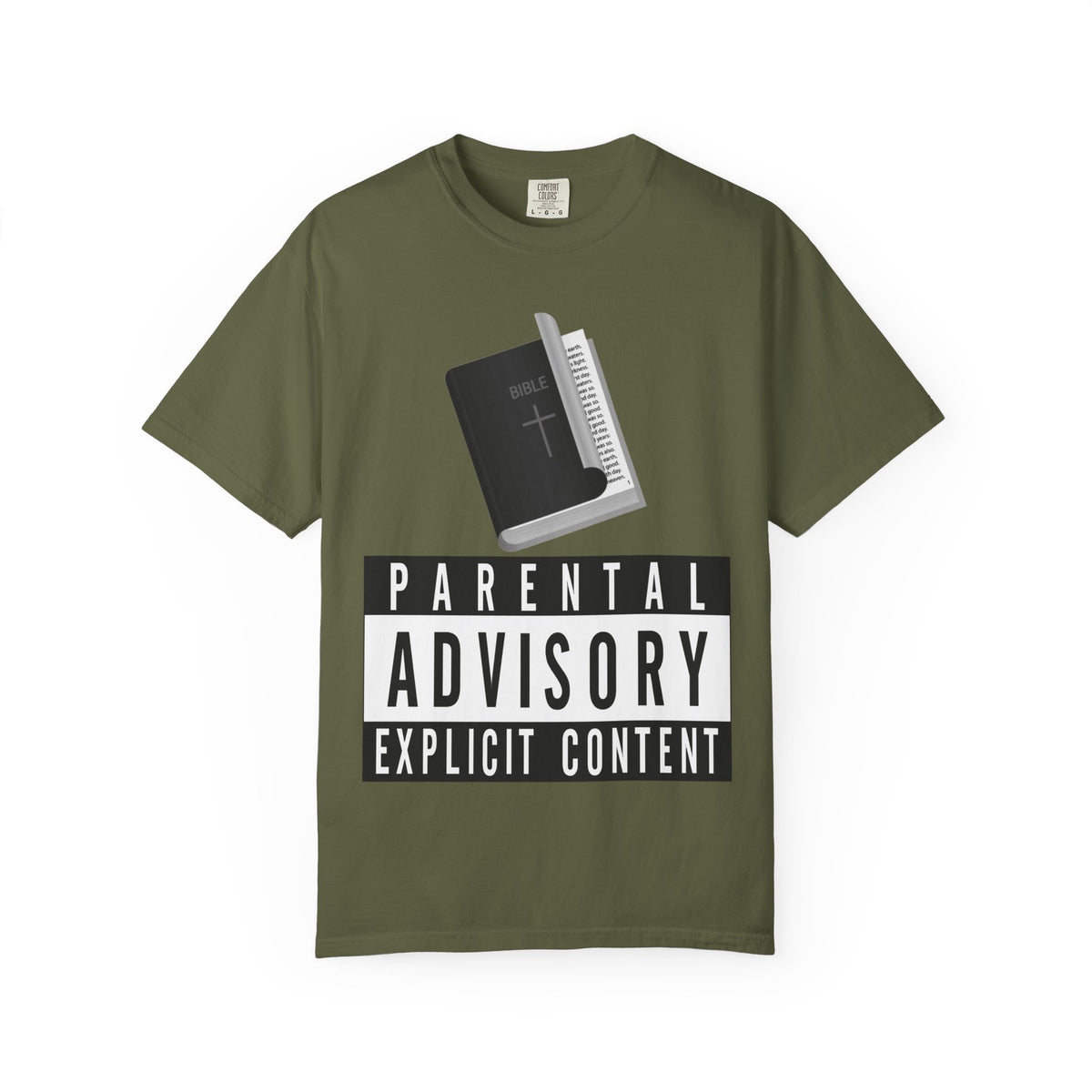 Color: Hemp | Rated R for Religious Unisex Garment-Dyed T-shirt