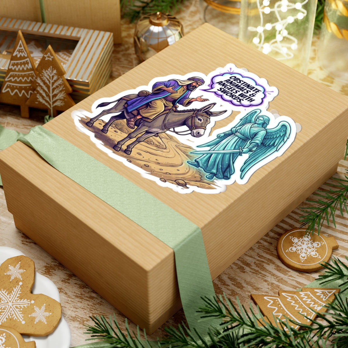 "Good Book Series Obstinate Animals & Angels With Swords" Sticker — Main