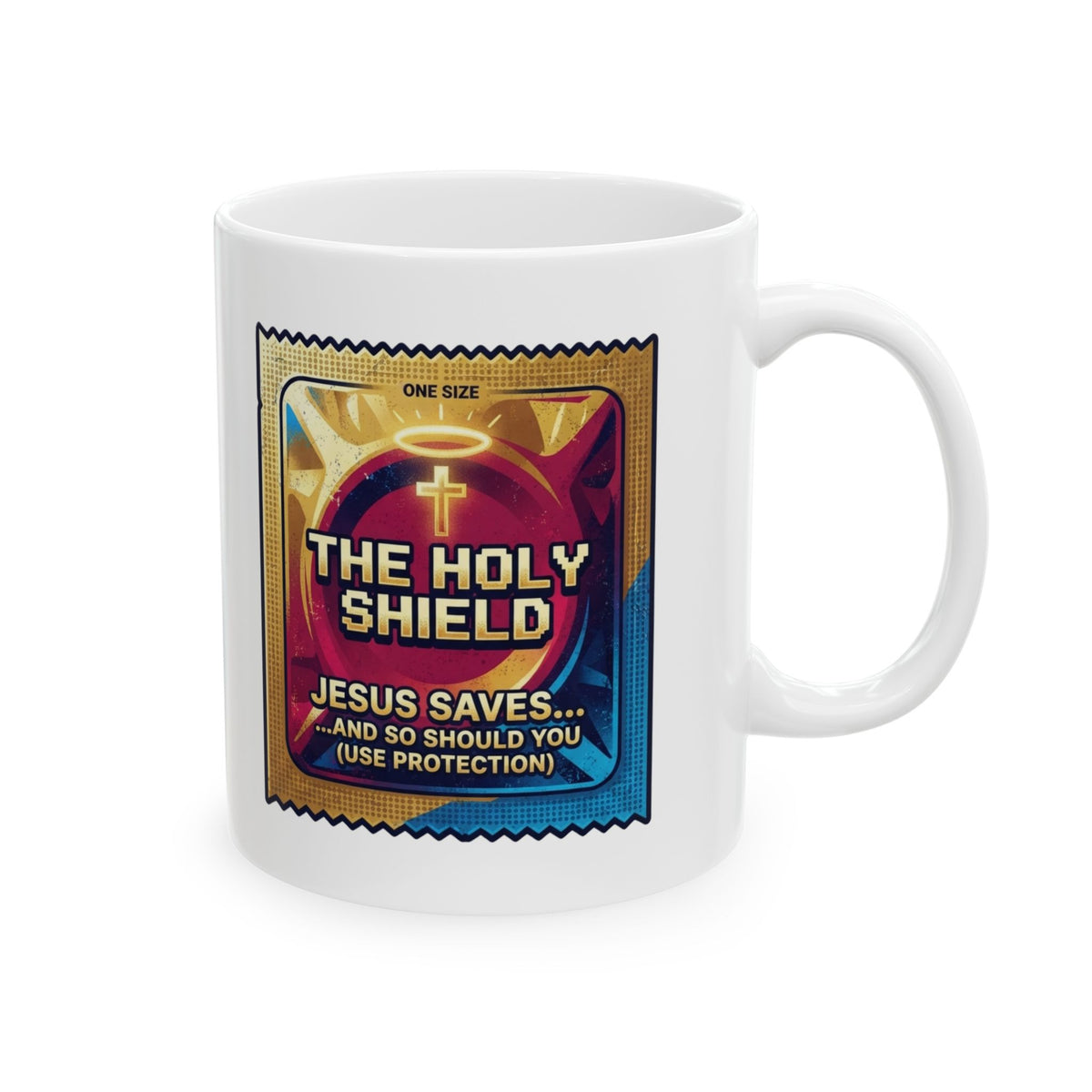 "Good Book Series The Holy Shield" White Ceramic Mug