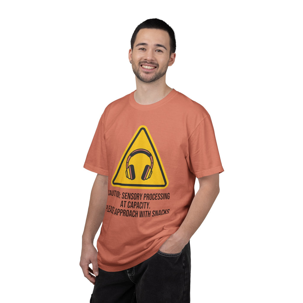 "Sensory At Capacity" Unisex Garment-Dyed Tee