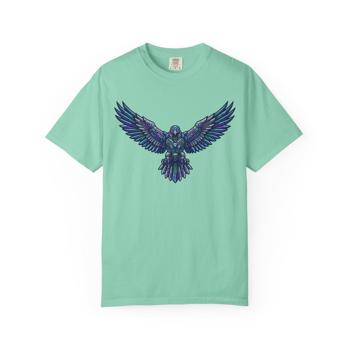 Color: Island Reef | Cyber Falcon Unisex Garment-Dyed Tee