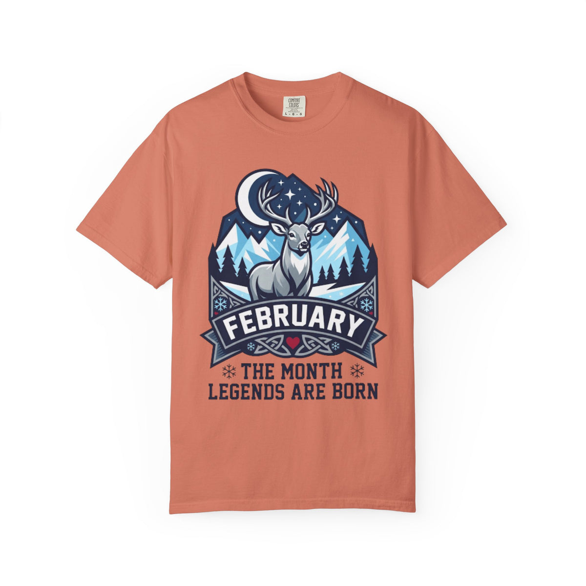 Color: Terracotta | February Legend Unisex Garment-Dyed Tee