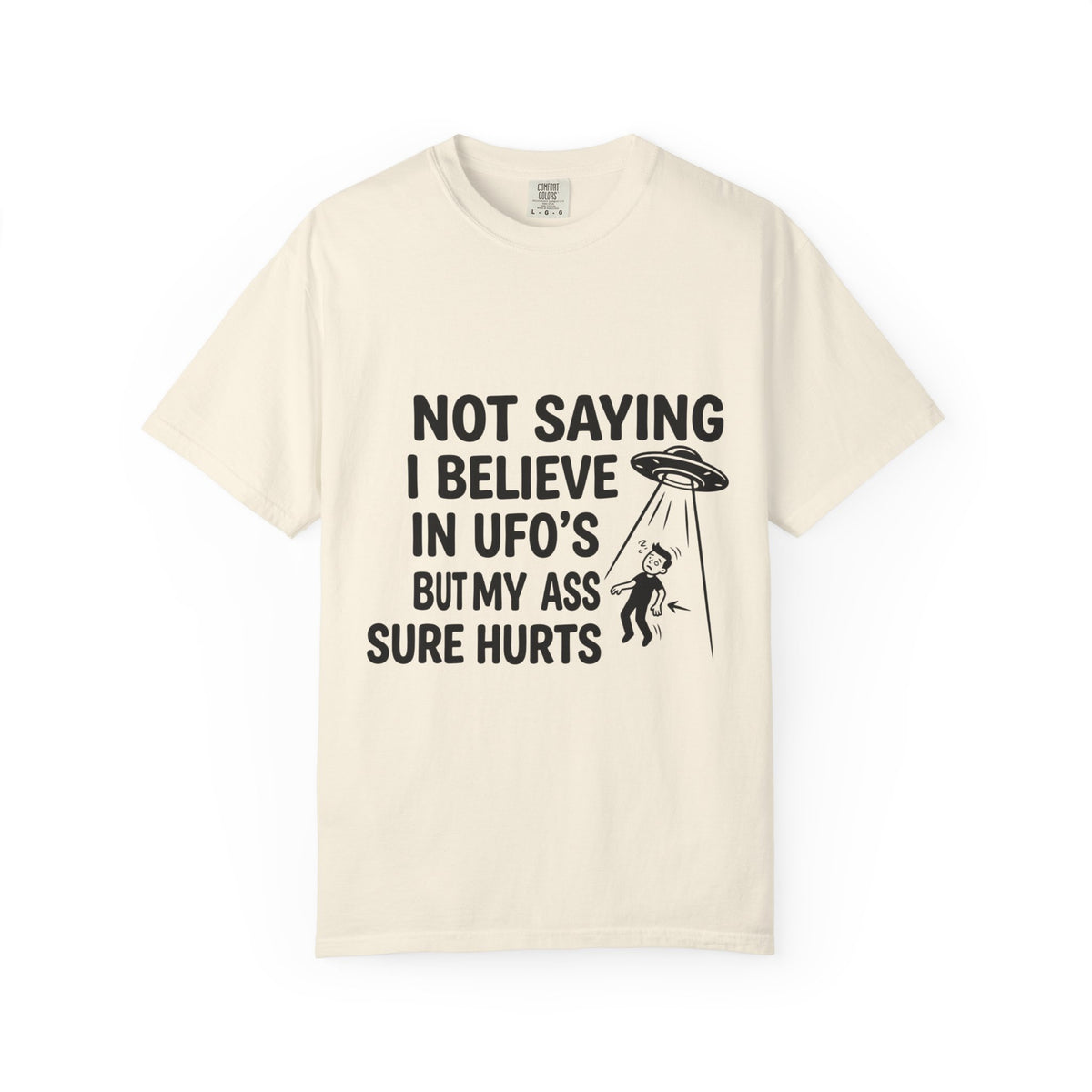 Color: Ivory | UFO's Unisex Garment-Dyed Tee