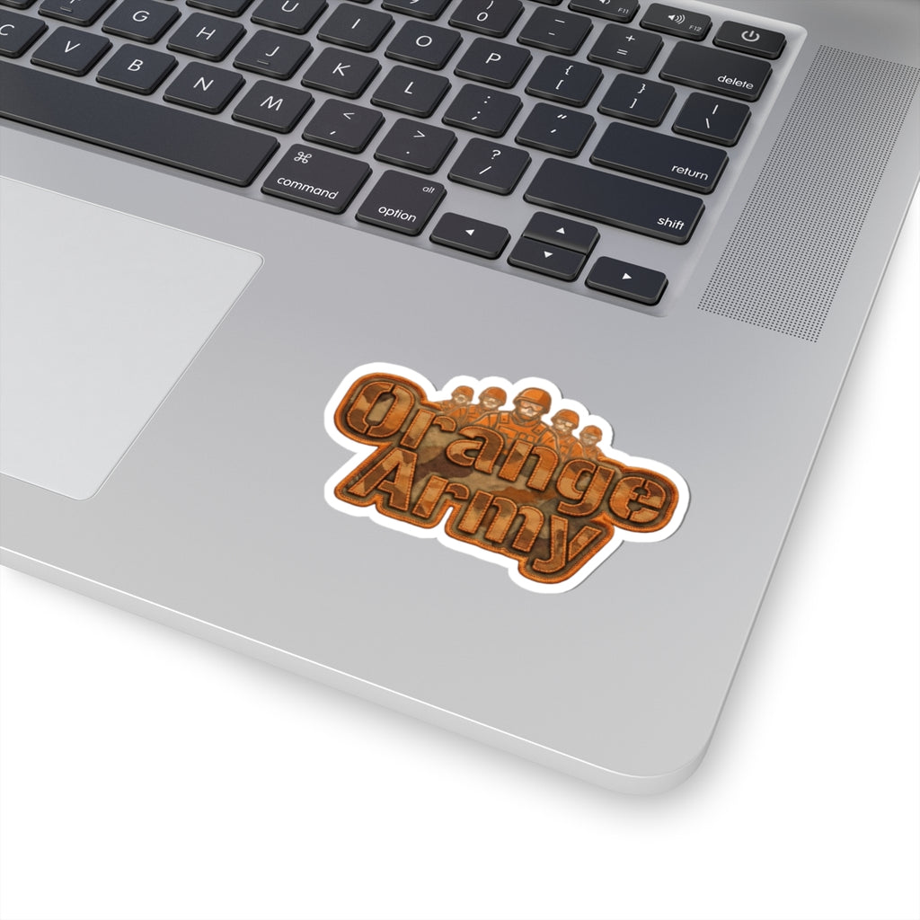 Orange Army: My Squad, My Colors | Kiss-Cut Sticker — AttitudeShirts